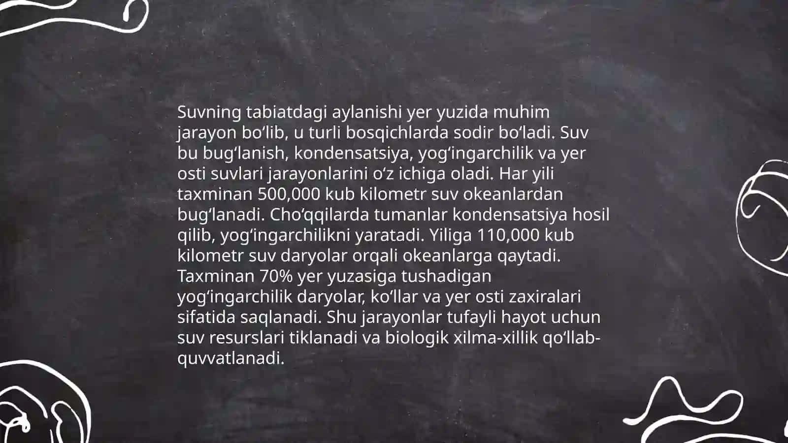 O'simliklarning hayotiy tsikli, Suvning tabiatdagi aylanishi, Tabiatda ekologik muvozanat 4