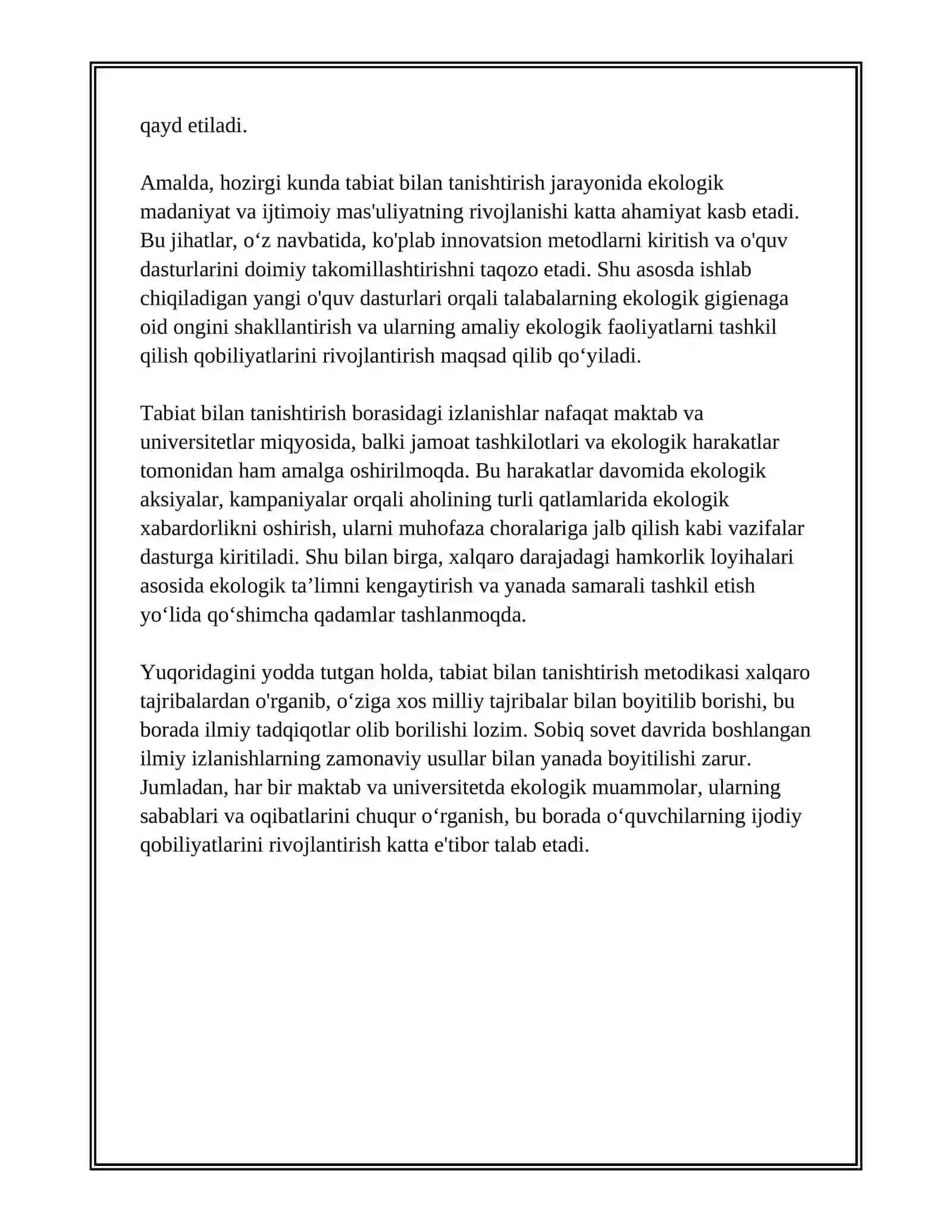 TABIAT BILAN TANISHTIRISH METODIKASI 4