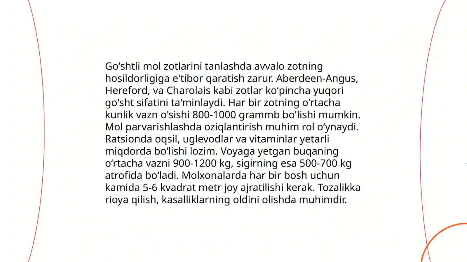 Chorvachilik mollarini boqish koʻpaytirish goʻsht va sut mahsulotlarini yetishtirish yem xashak ekinlarini tayyorlash haqida 4