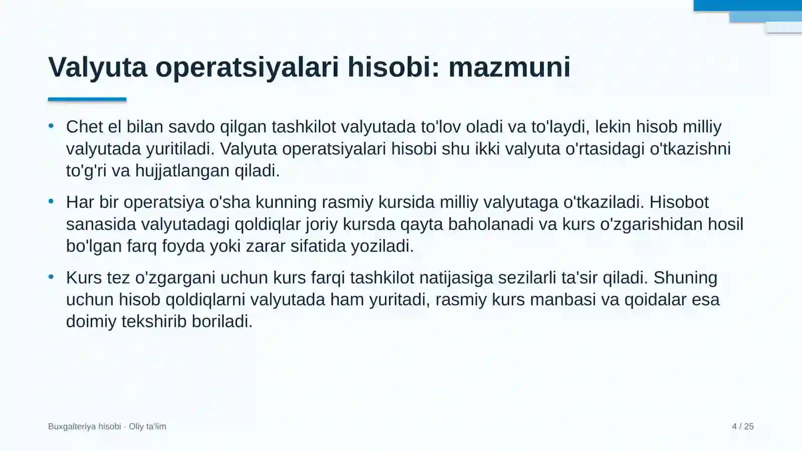 taksi xizmatida valyuta operatsiyalari hisobi 8866 4
