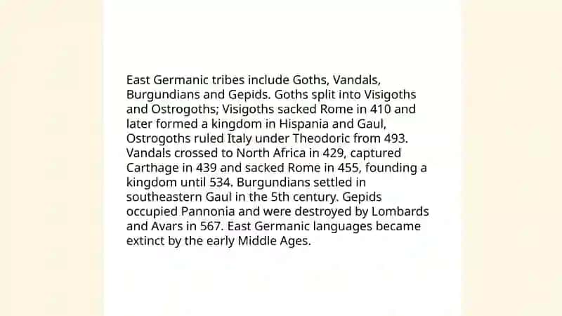 Classification of Germanic Tribes 4