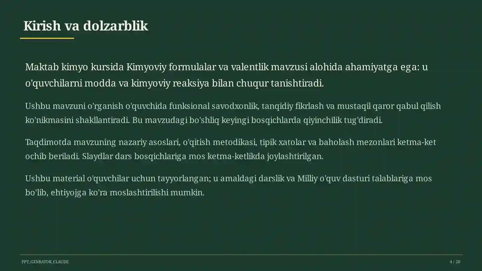 Kimyoviy formulalar va valentlik (7-sinf) 4