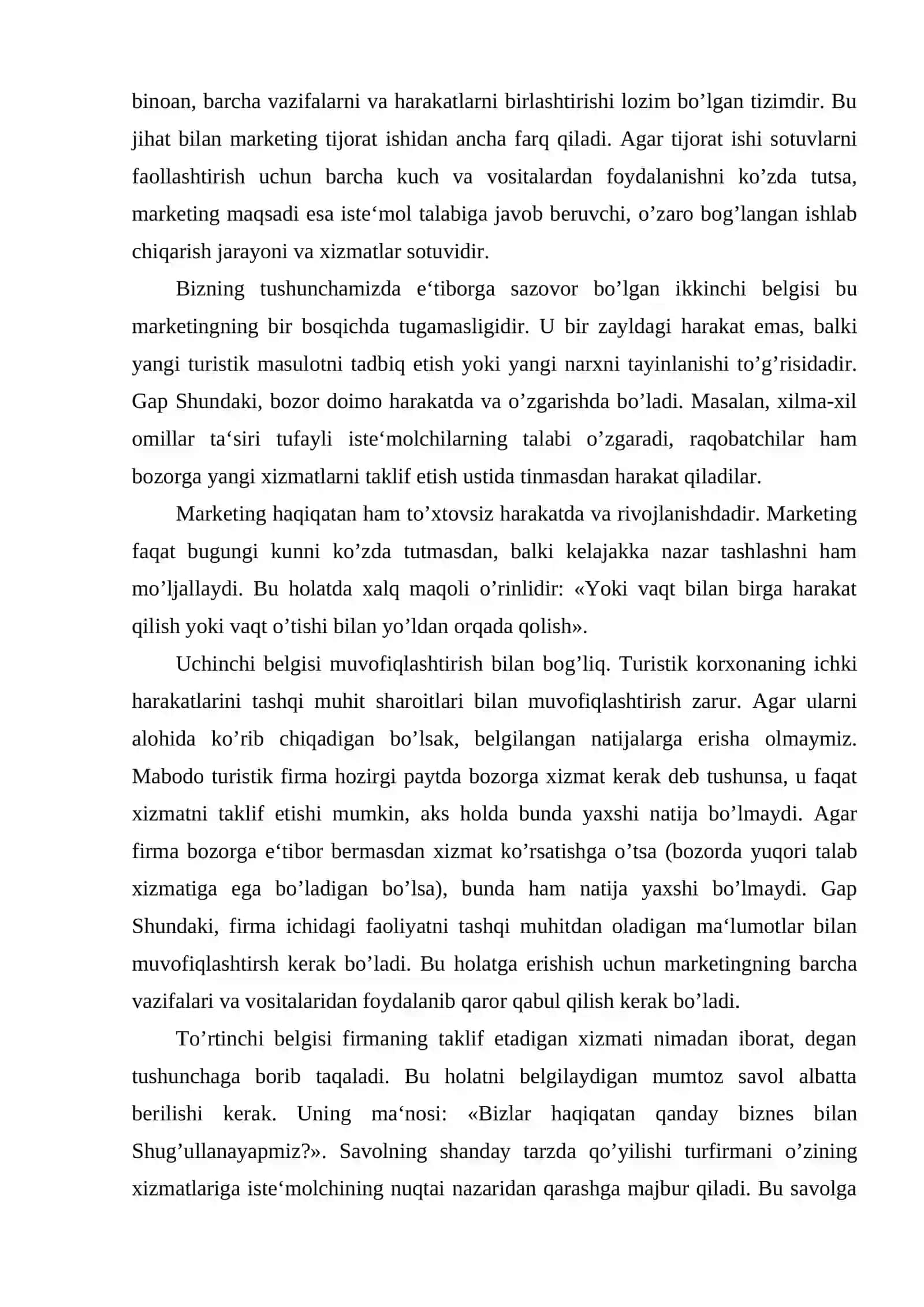 Turizm faoliyatida marketing konsepsiyasi 4