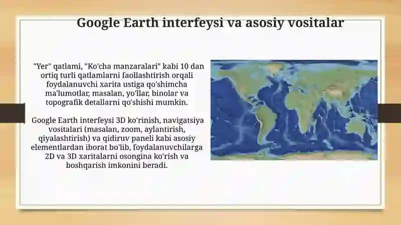 Geografik axborot tizimlari. Google Earth 4