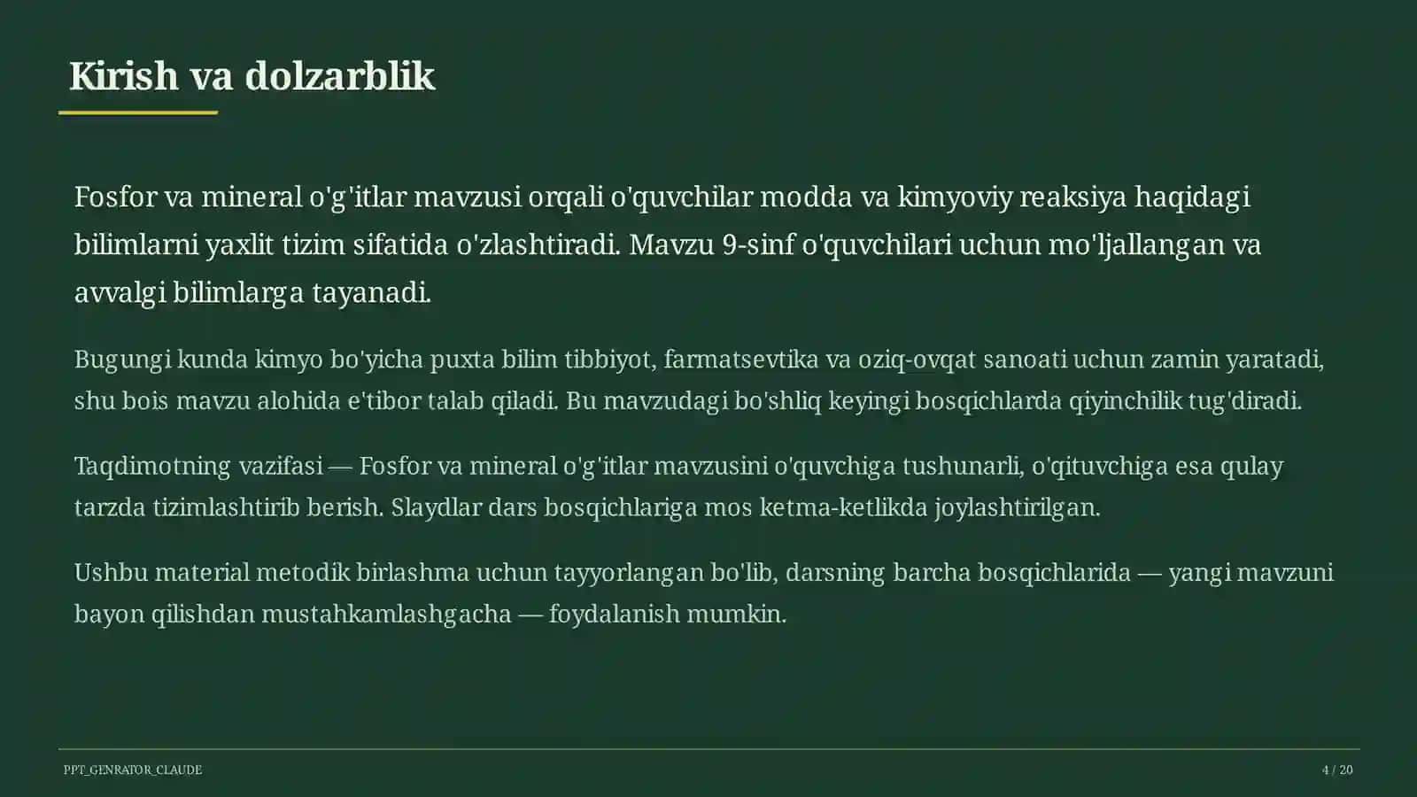 Fosfor va mineral o'g'itlar (9-sinf) 4