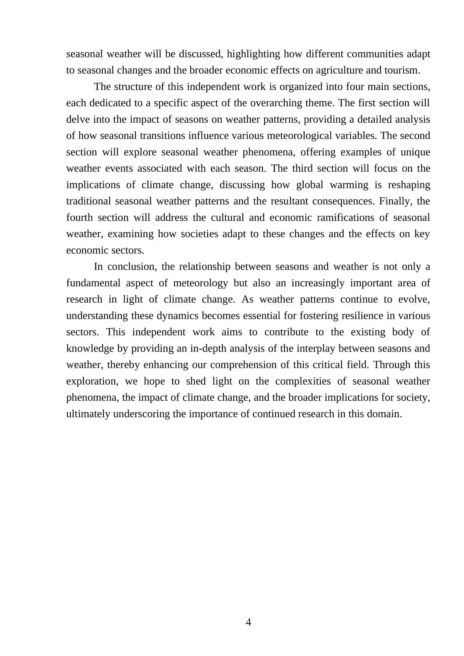 Season and Weather Study 4