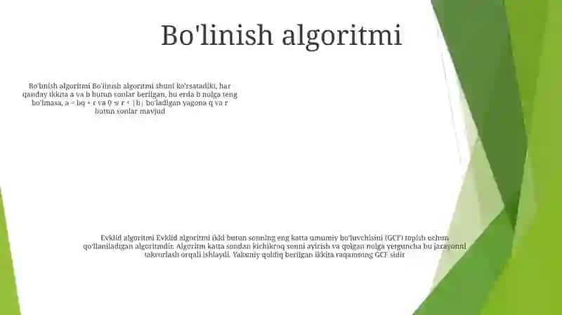 Sonlarning BoʻLinishi 4