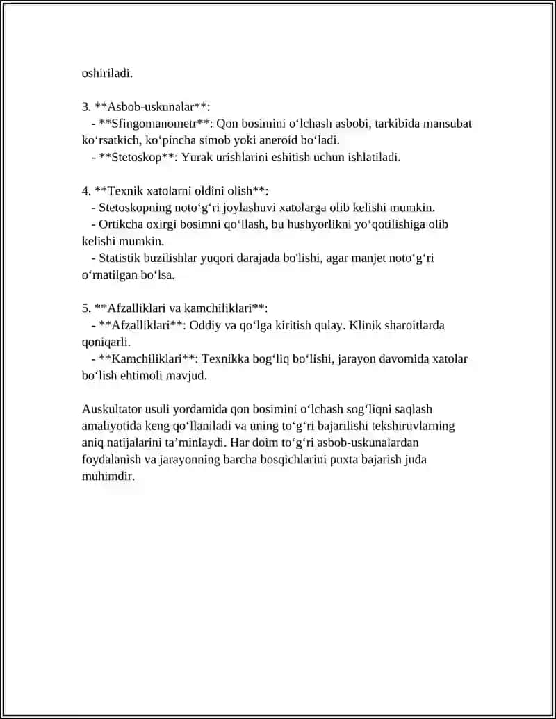 ARTERIAL QON BOSIMNI VA PERIFERIK PULSNI TEKSHIRISH USULLARI 4