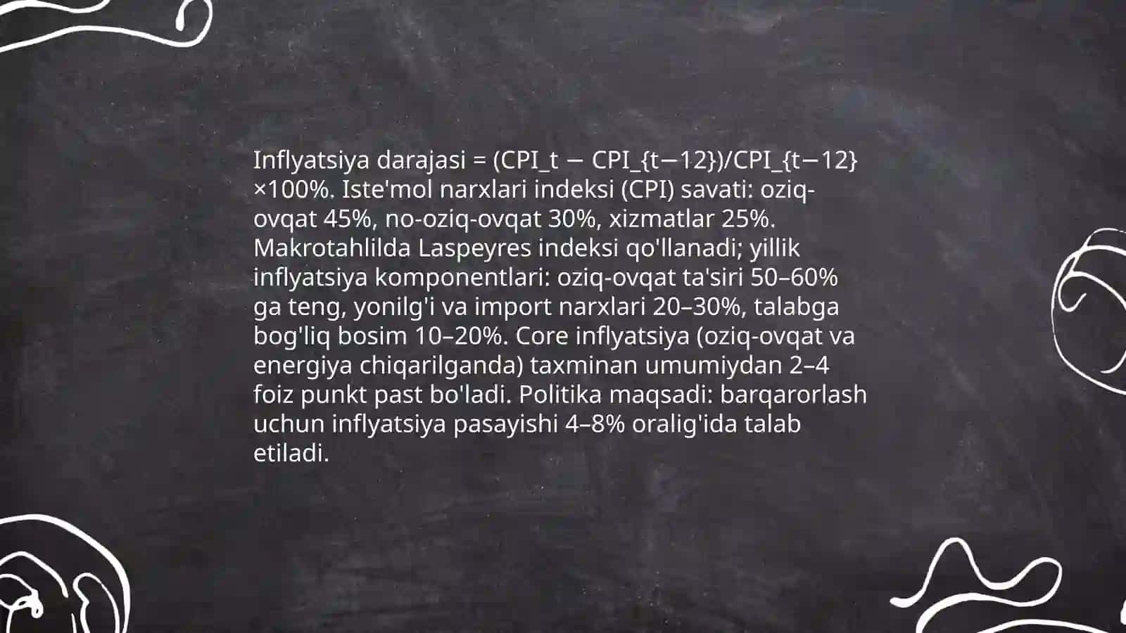 Makroiqtisodiy korsatkichlar orqali Oʻzbekiston iqtisodiyotining taxlili 4