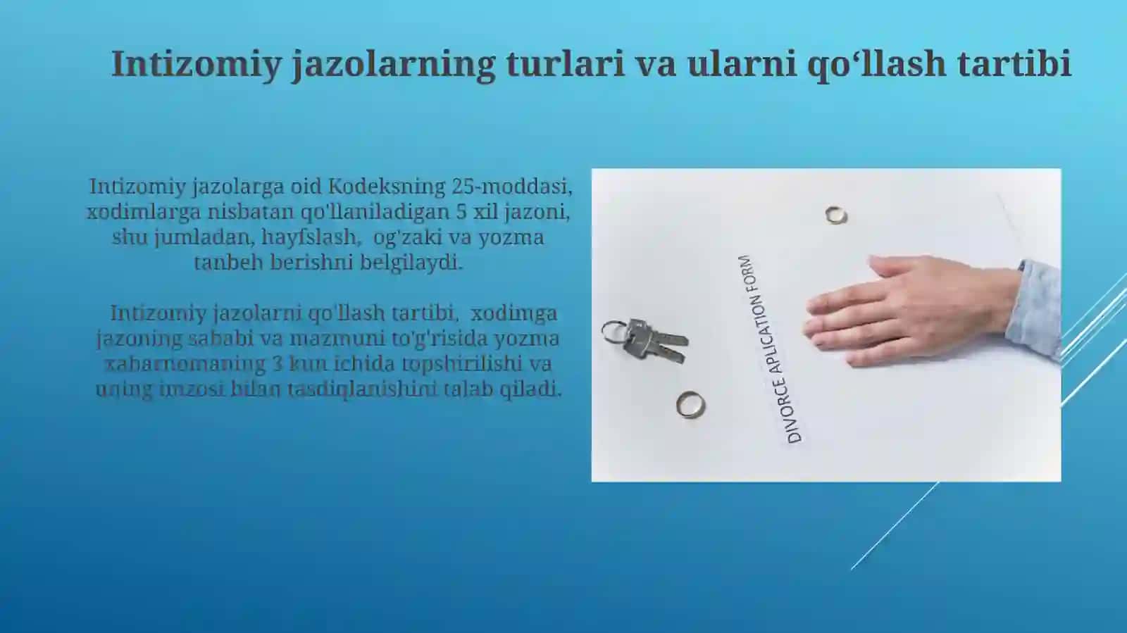 Intizomiy jazolar tushunchasi va ularni qo'llash tartibi 4
