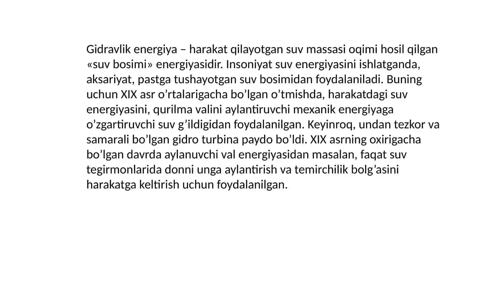 Dengiz suvining ko’tarilish va pasayishidan hosil bo’ladigan energiya zaxiralari 4