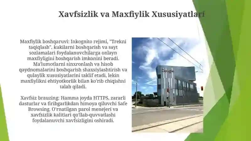 Google Chrome dasturi imkoniyatlari 4