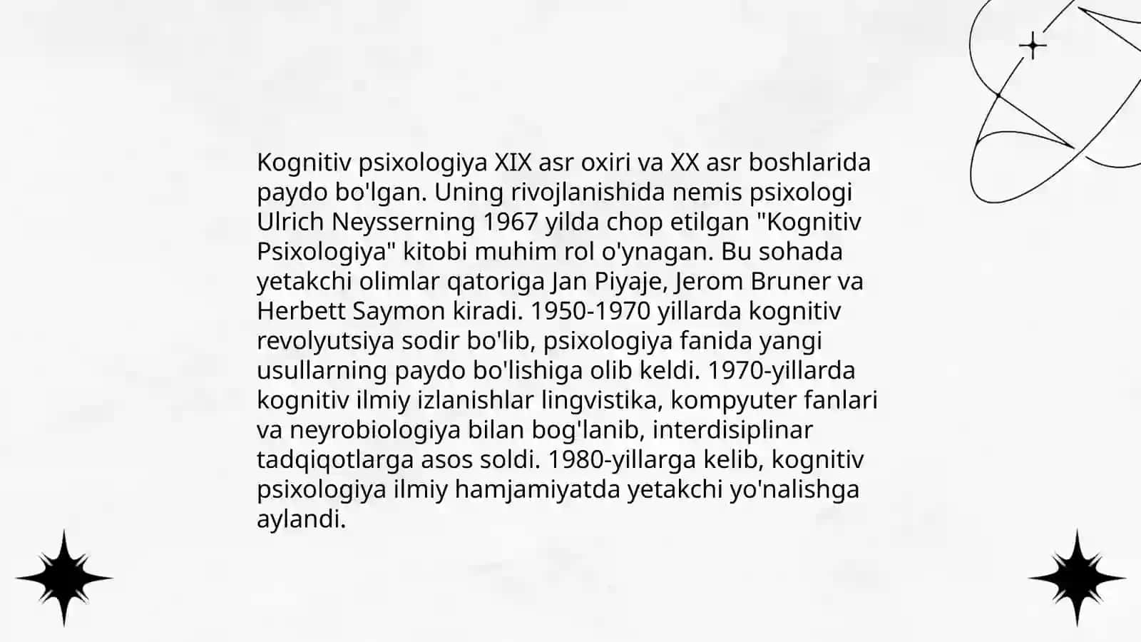 Psixologiyada kognitiv psixologiya tarihi 4