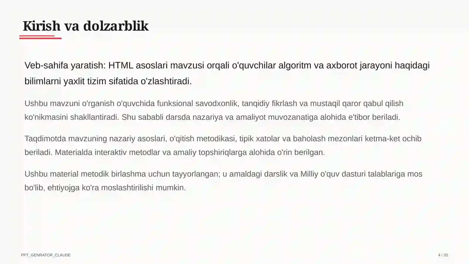 HTML asoslari (9-sinf) 4