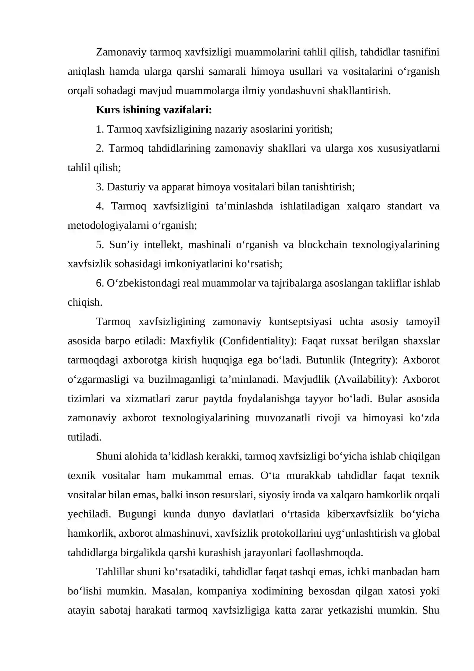 Kiberxavfsizlik tushunchasi va tarmoq infratuzilmasining asoslari 4