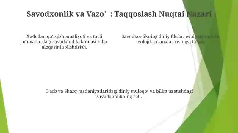 Savodxonlik va va'z 4