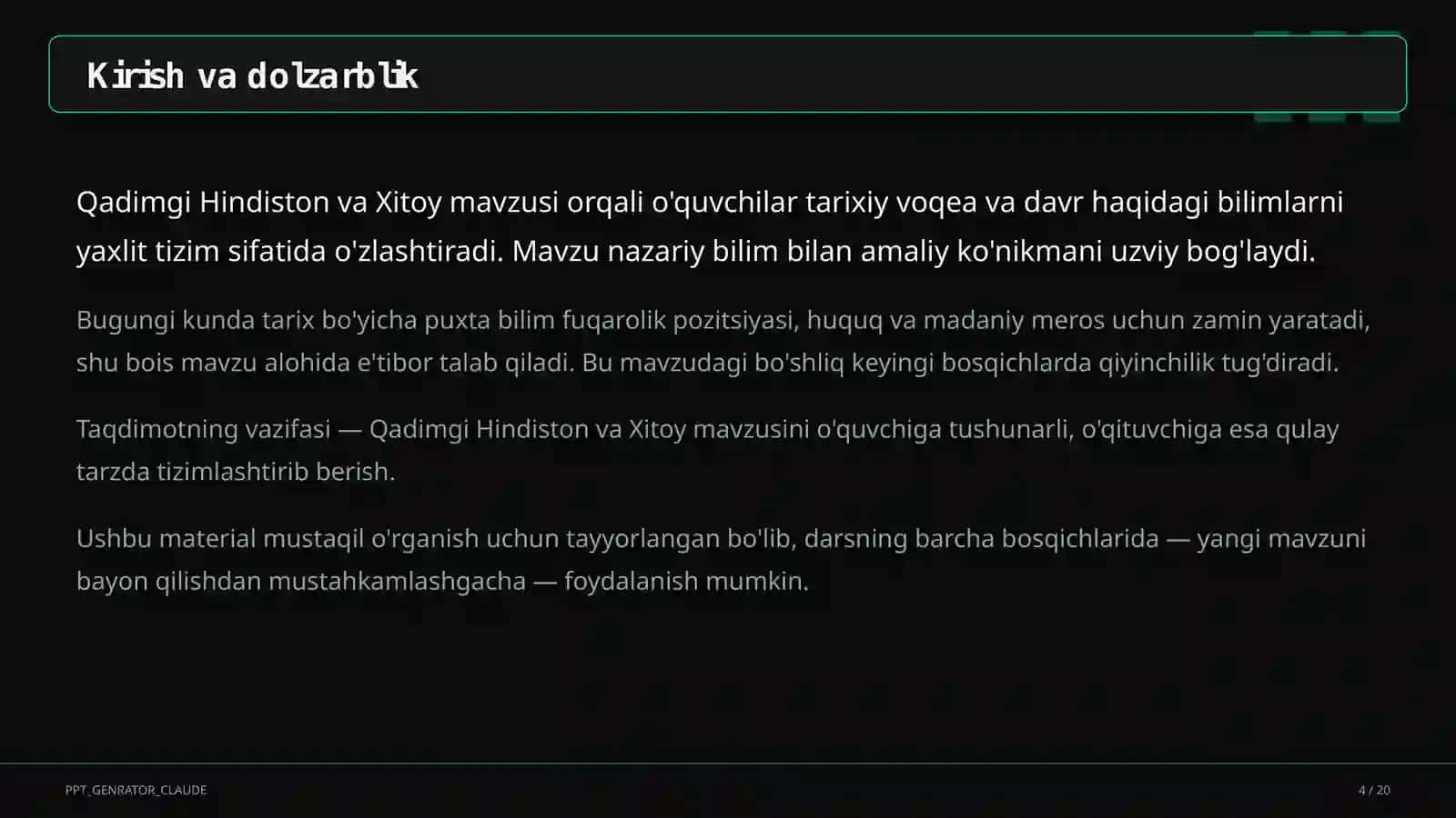 Qadimgi Hindiston va Xitoy (6-sinf) 4