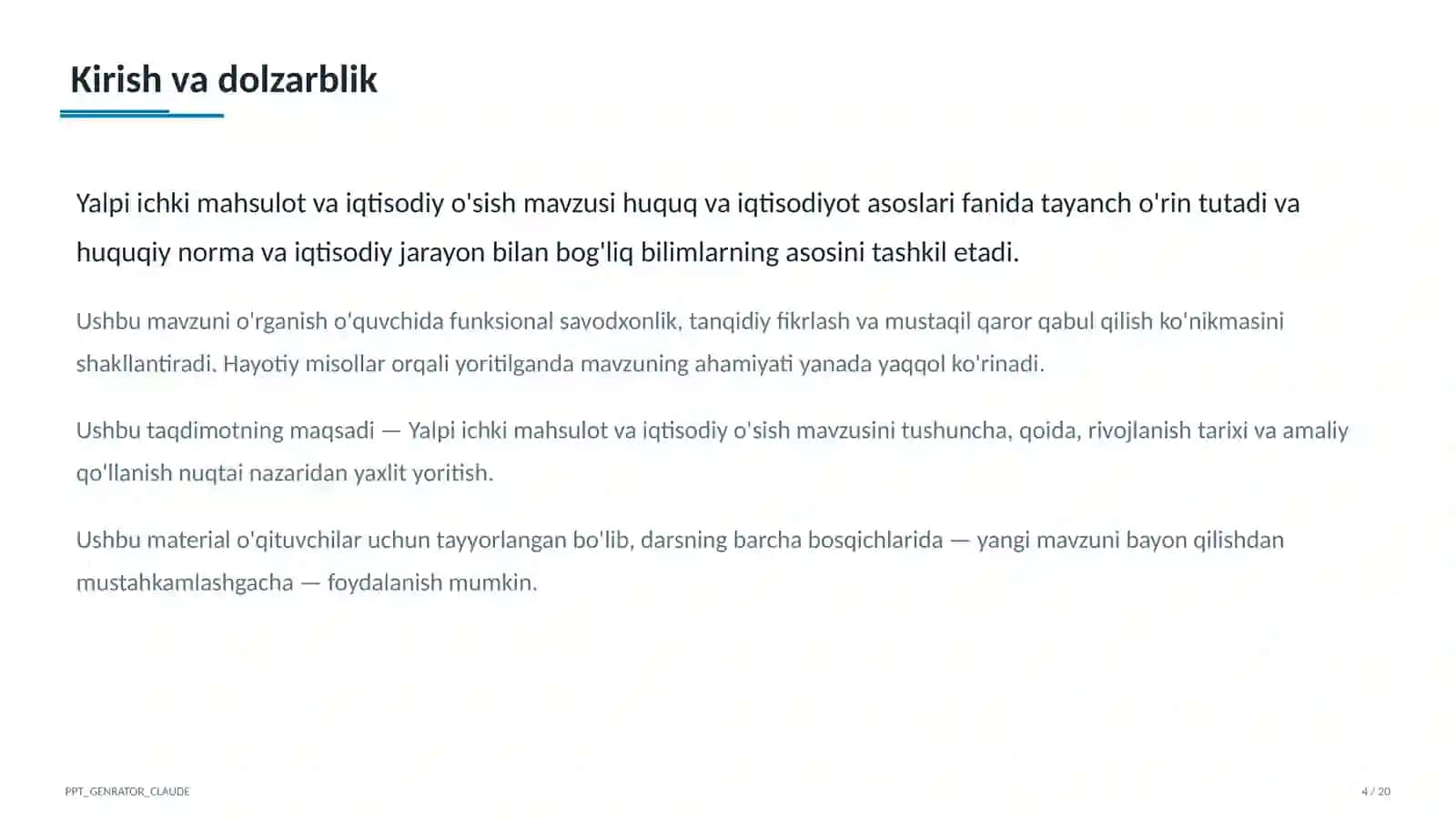 Huquq va iqtisodiyot asoslari (9– 4
