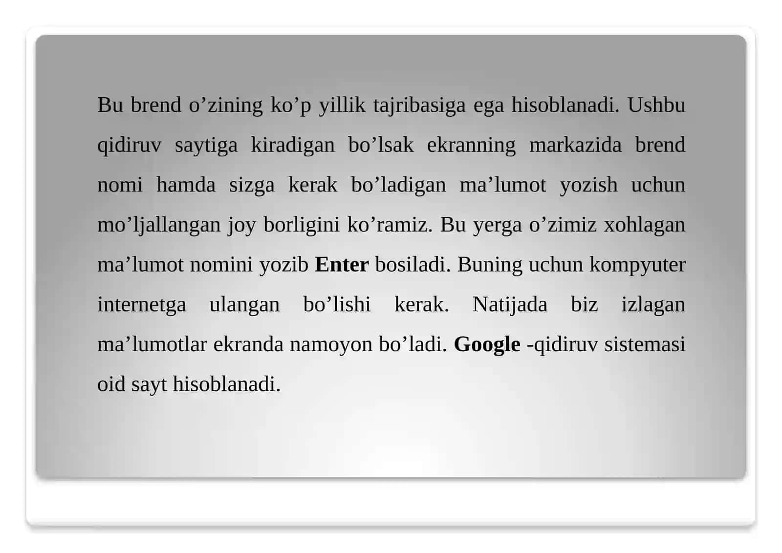 Google Search va uning imkoniyatlari 4