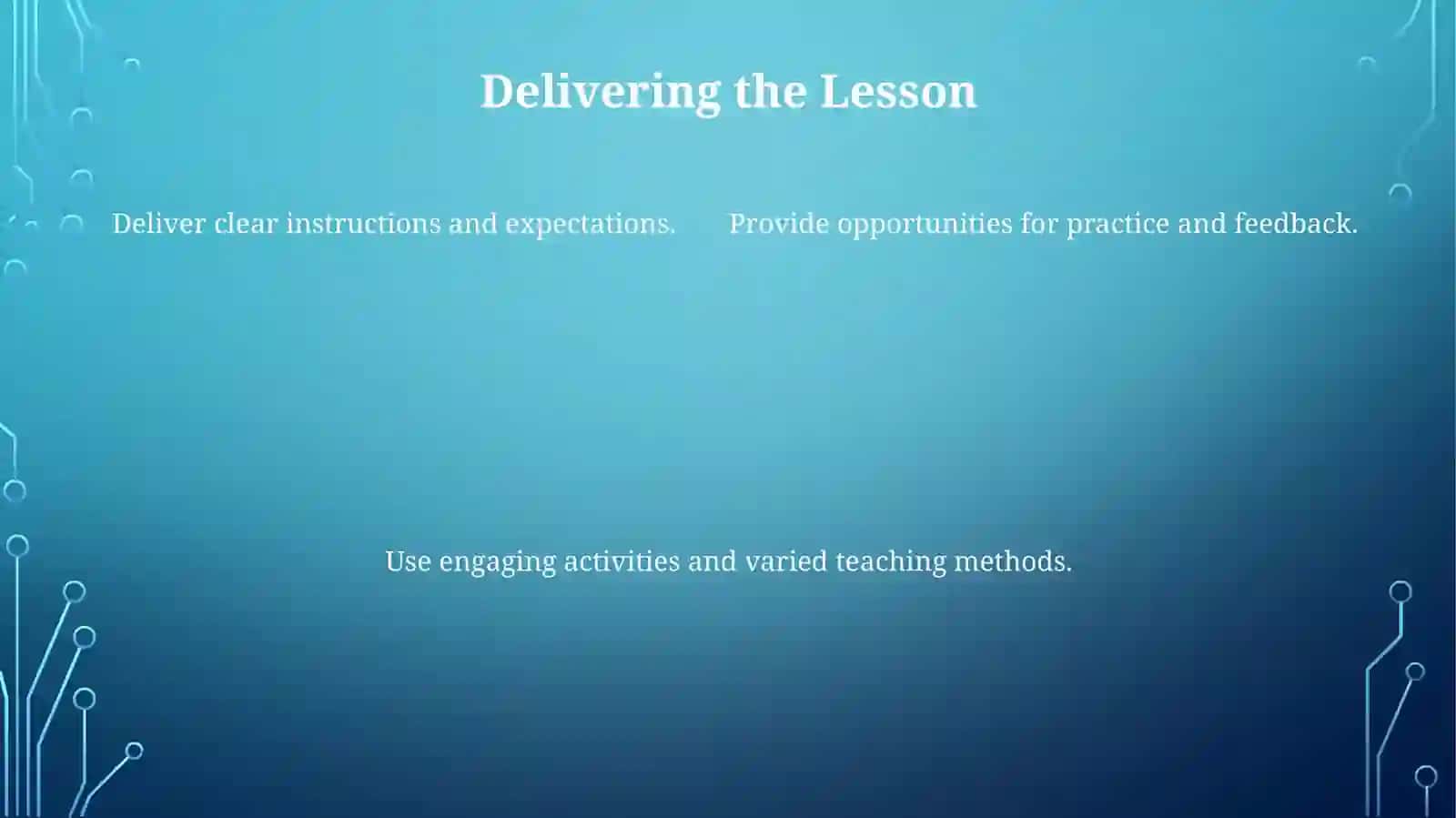 Conducting a microlesson 4