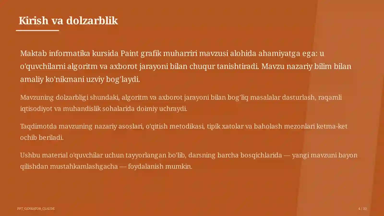 Paint grafik muharriri (5-sinf) 4