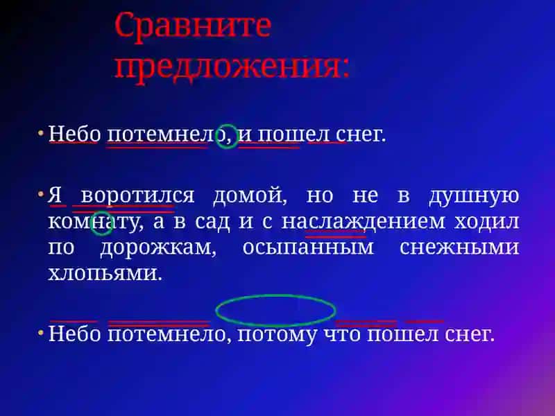 Сочинительные и  подчинительные союзы 4