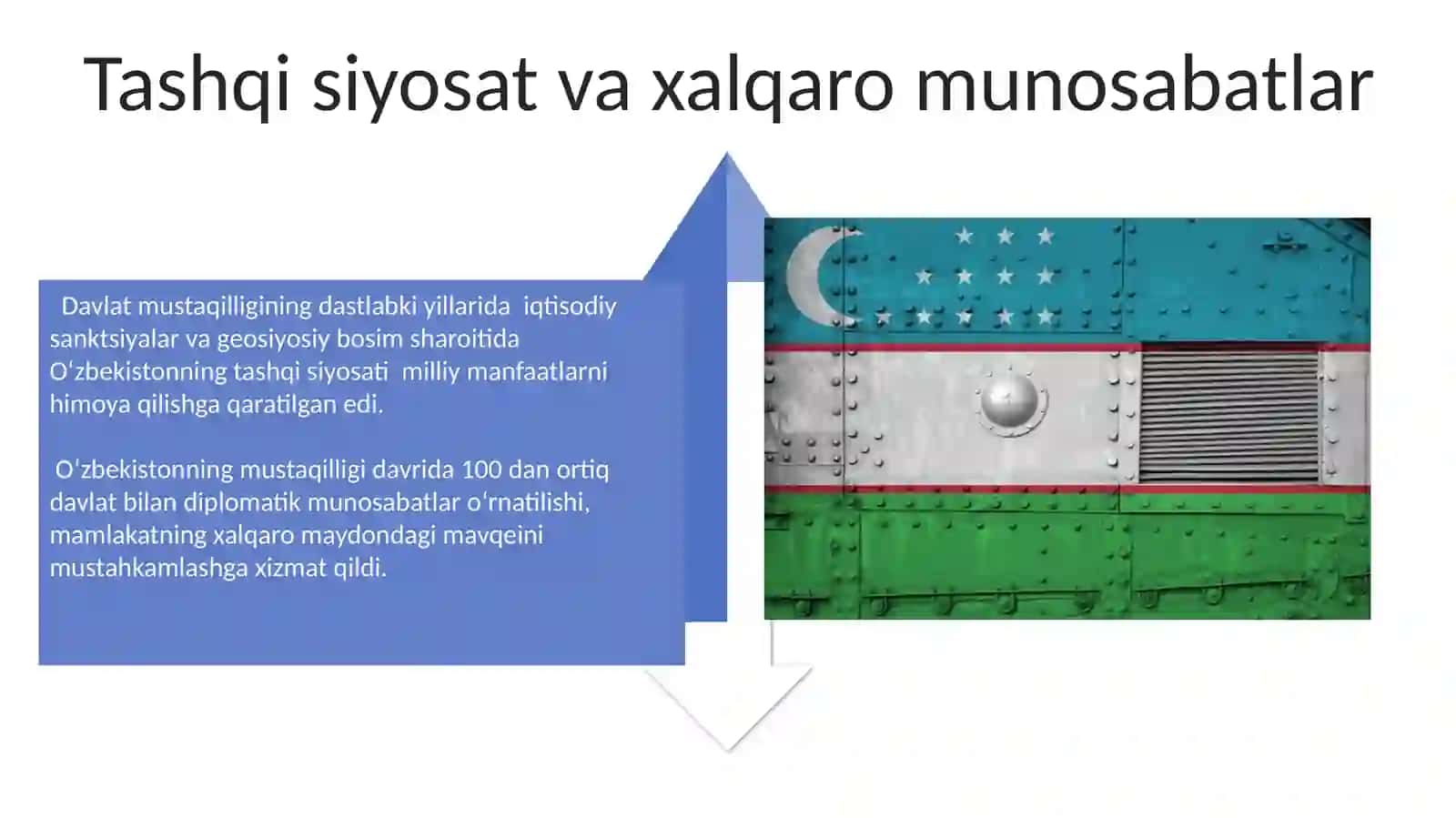 Mustaqil oʻzbekoston Respublikasinig tashkil topishi va unig tarixiy axamyati 4