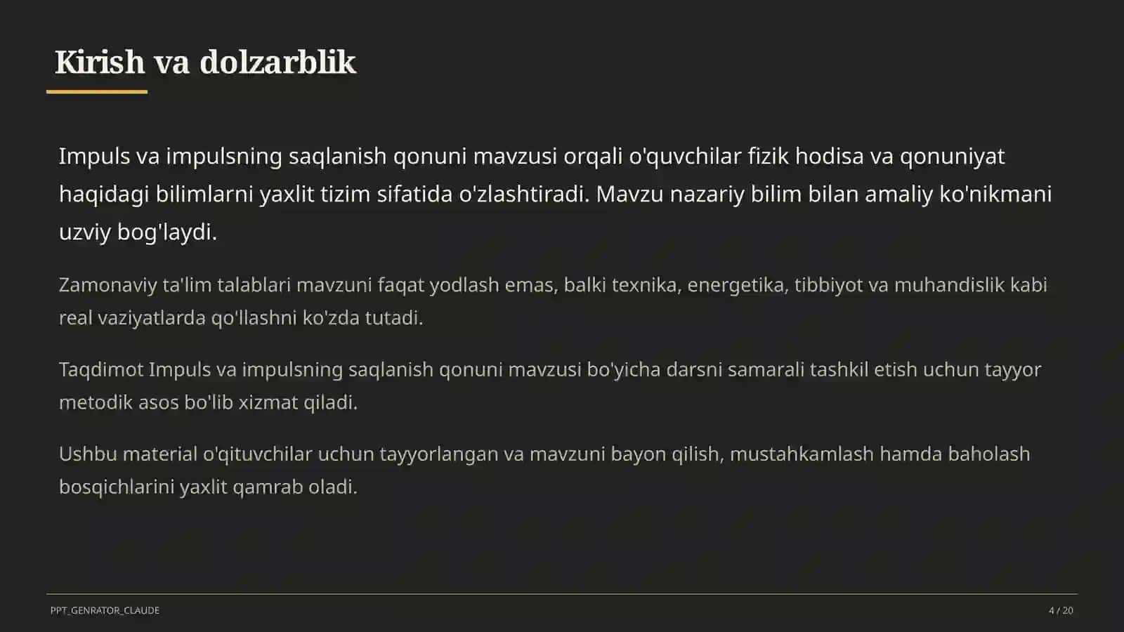 Impuls va impulsning saqlanish qonuni (9-sinf) 4