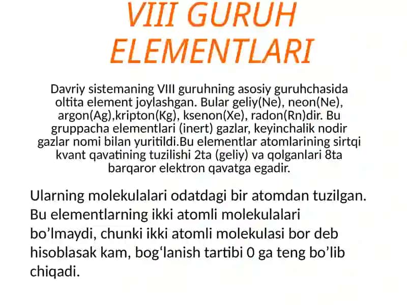 VIII guruh elementlari 4
