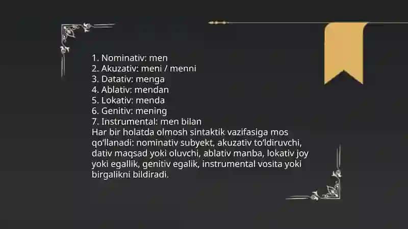 Shaxsiy olmoshlar 4