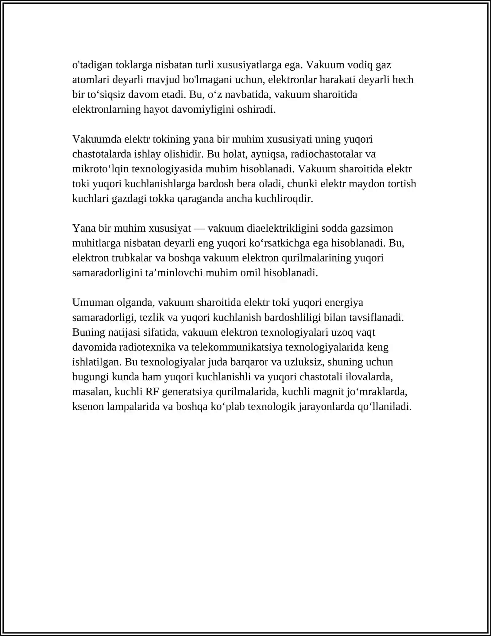 VAKUUM VA GAZLARDA ELEKTR TOKI.O'TA OTKAZIVCHANLIK 4