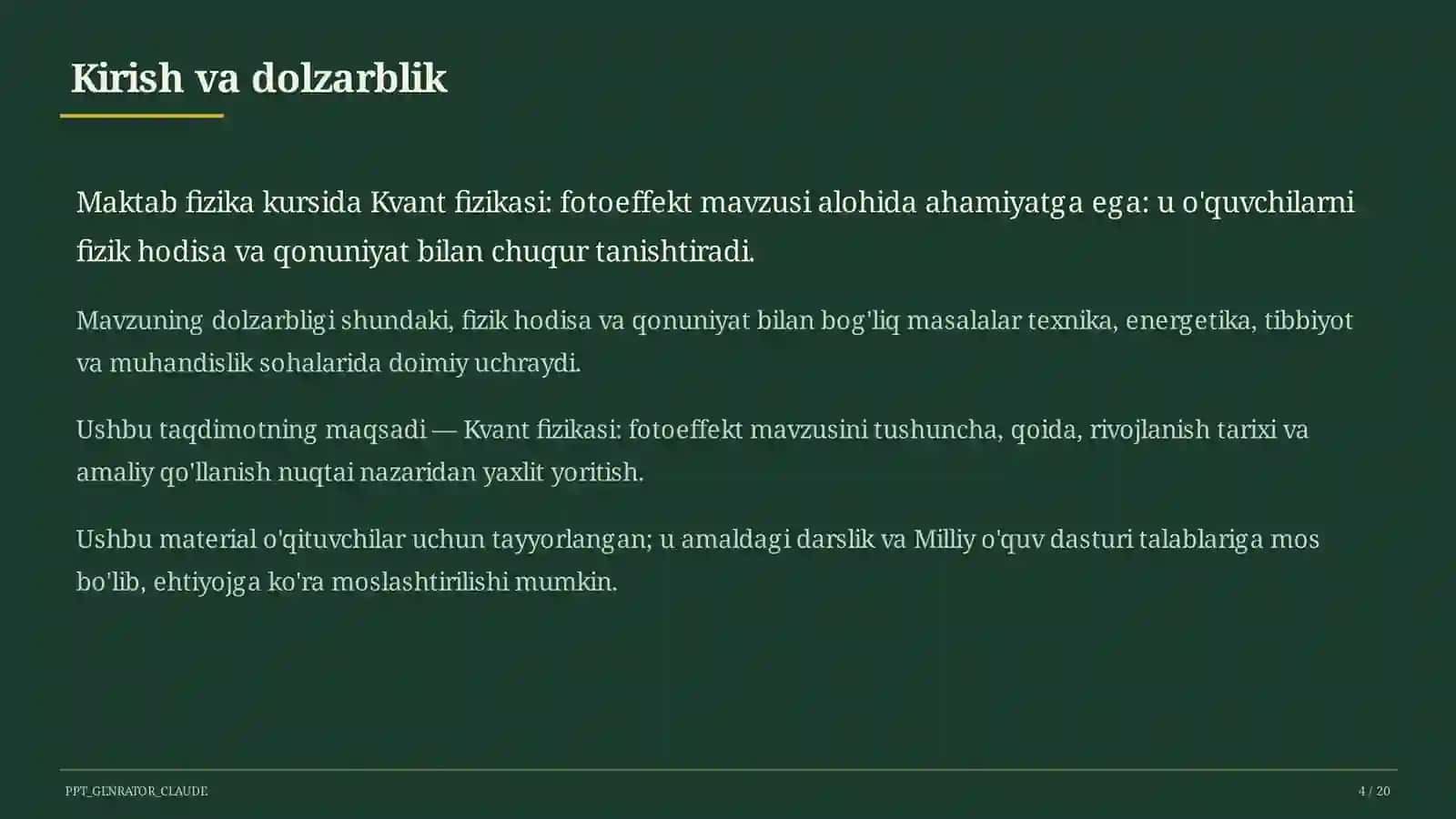 Kvant fizikasi: fotoeffekt (11-sinf) 4