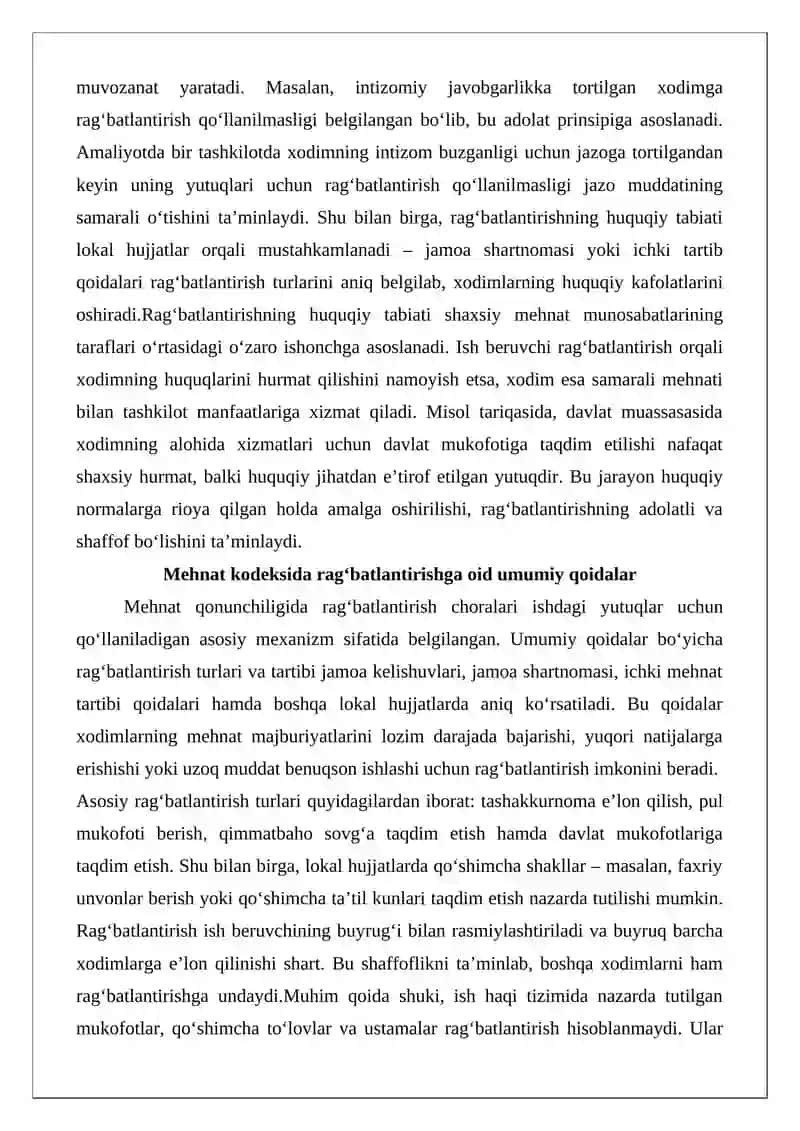 Mehnat uchun rag‘batlantirish tushunchasi 4