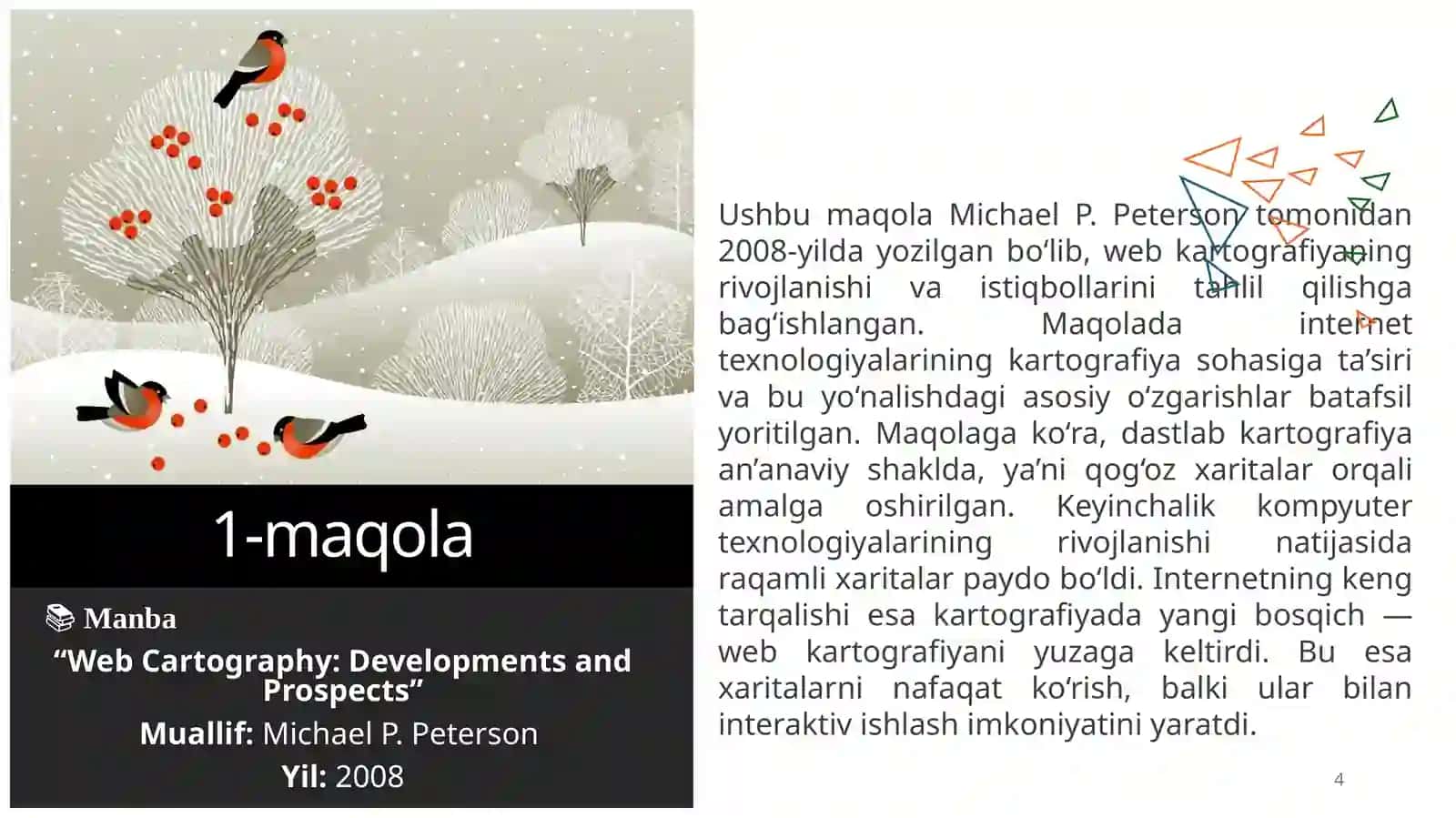 Web-Kartografiyaga oid maqollar bilan tanishish 4