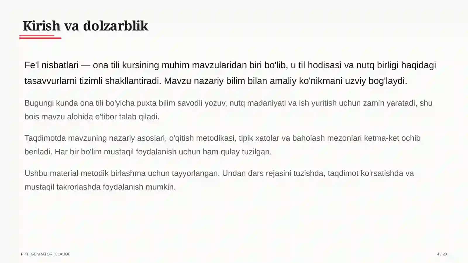 Fe'l nisbatlari (7-sinf) 4