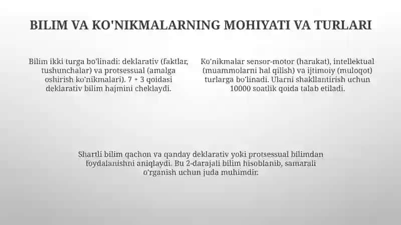 Talabaning bilish faolyati va uning tuzulishi 4