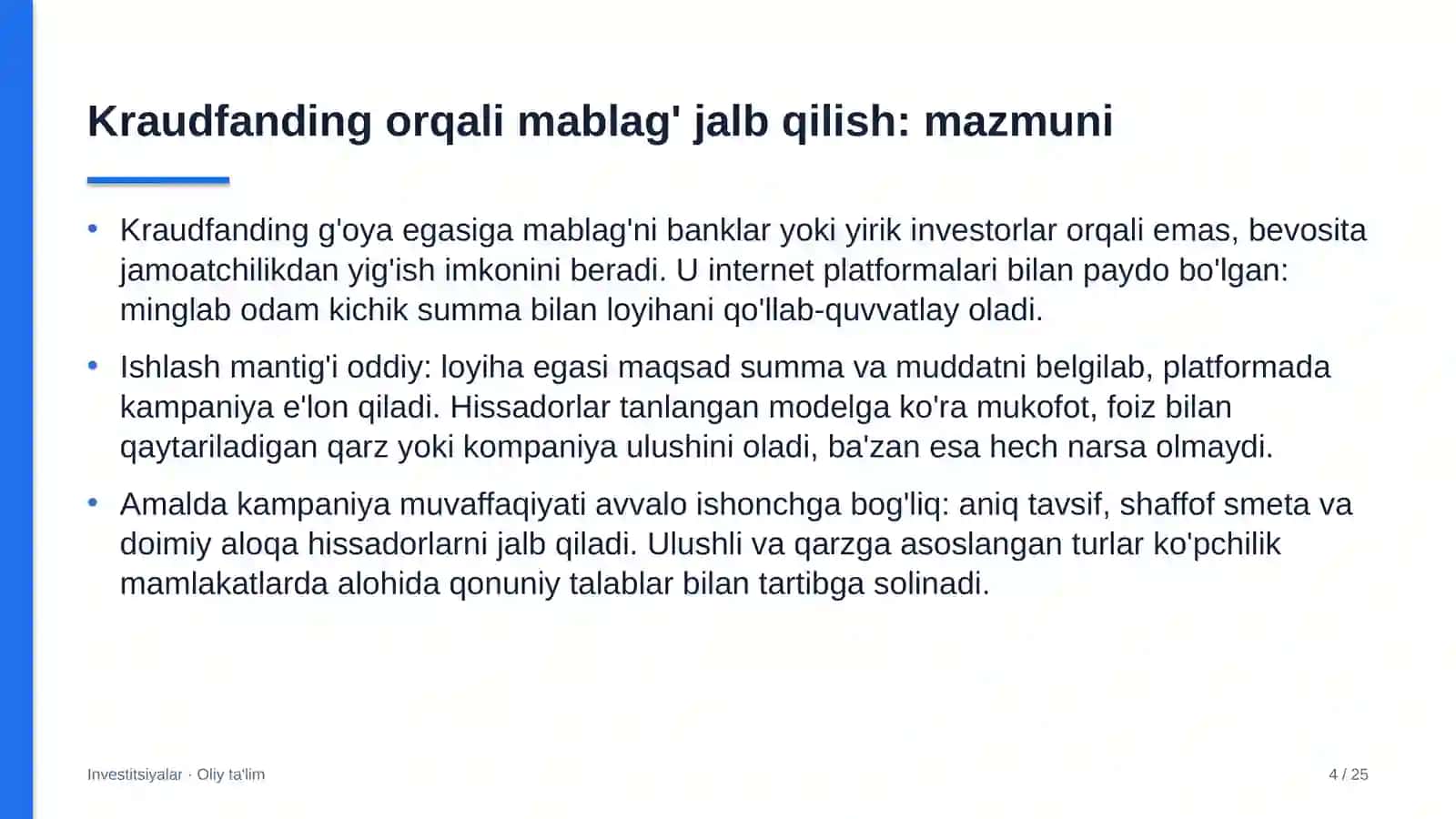 Kosmetika do'konlarida kraudfanding orqali mablag' jalb qilish 4