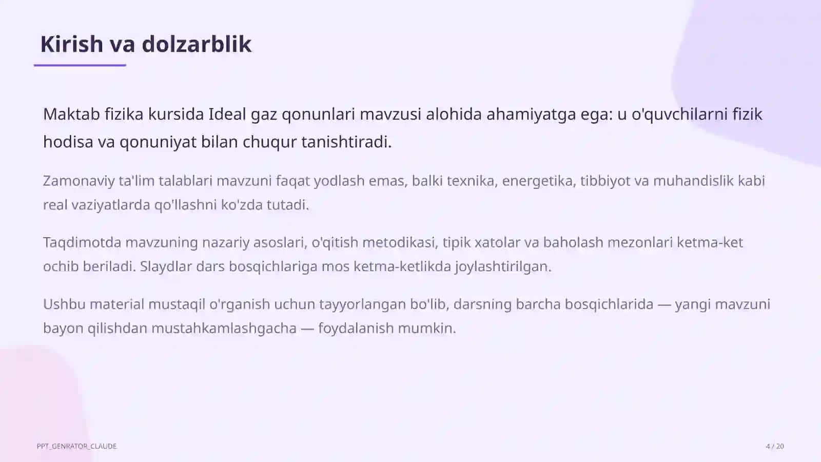 Ideal gaz qonunlari (10-sinf) 4