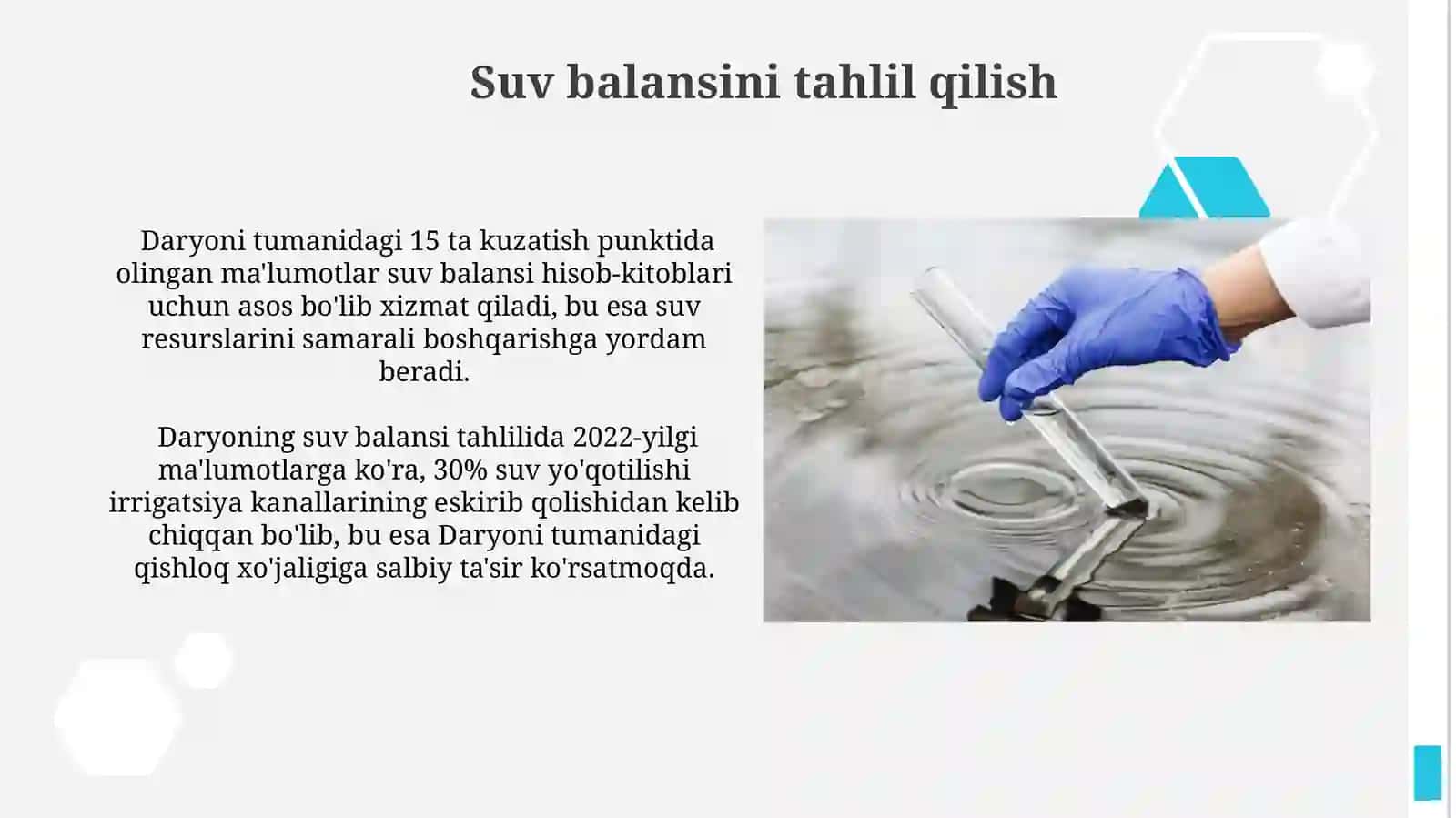 Daryoni suv sathi rejimi va uni kuzatish 4