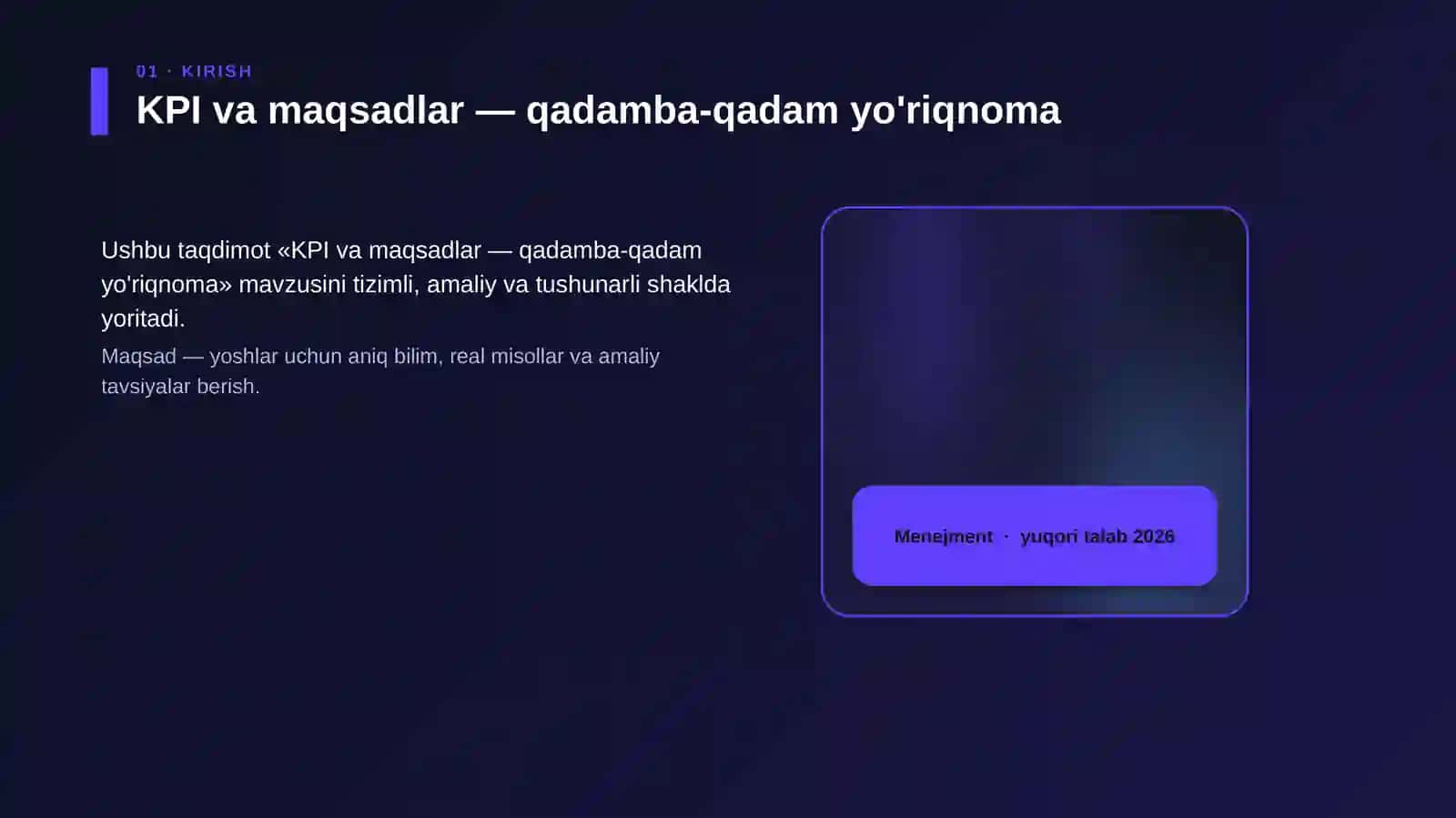 KPI va maqsadlar — qadamba-qadam yo'riqnoma 4