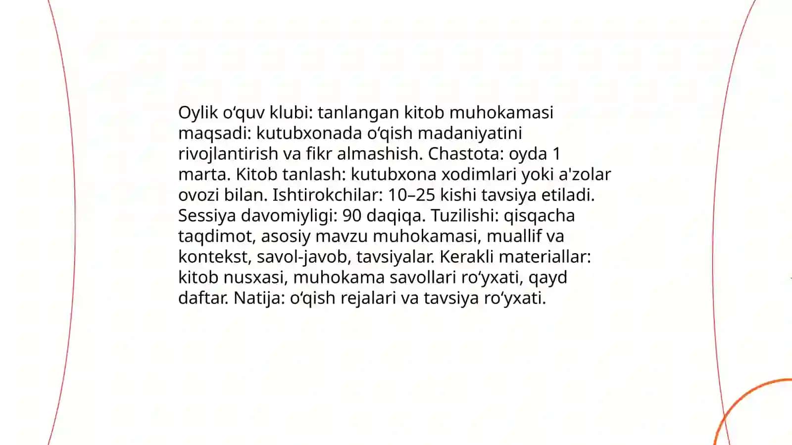 Kutubxonada kitobxonlik tadbirlari 4
