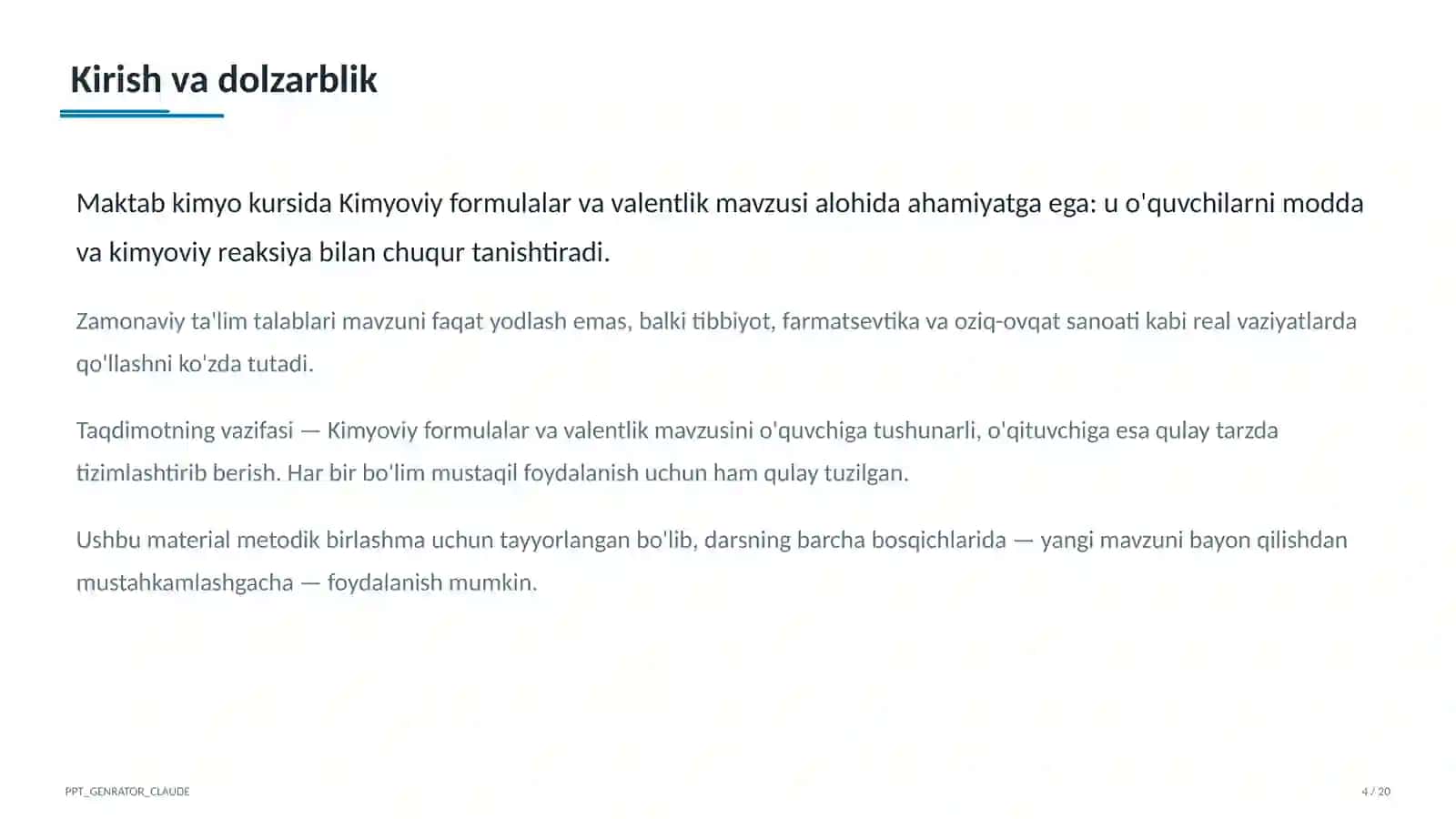 Kimyoviy formulalar va valentlik (7-sinf) 4
