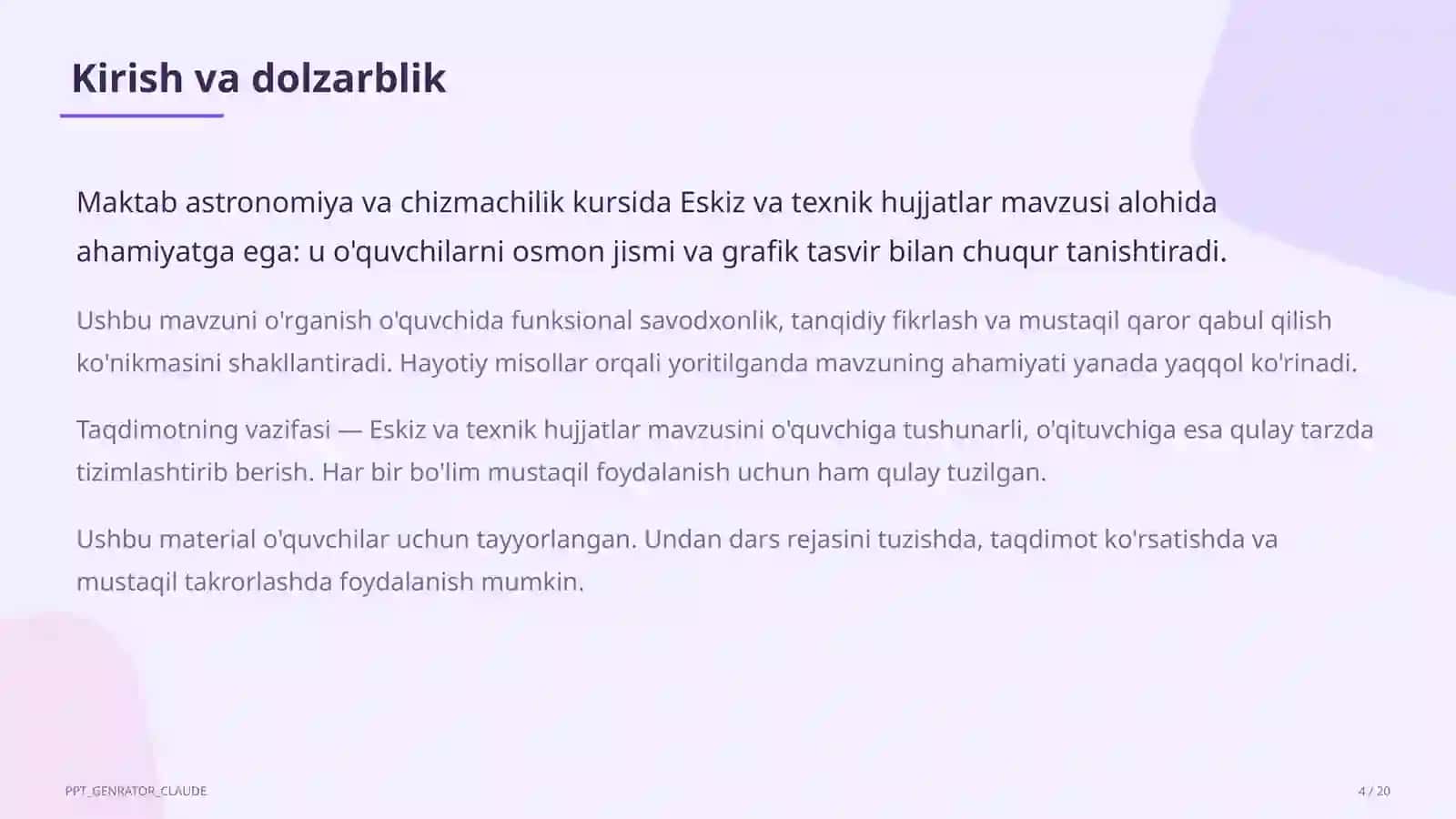 Eskiz va texnik hujjatlar (9-sinf) 4