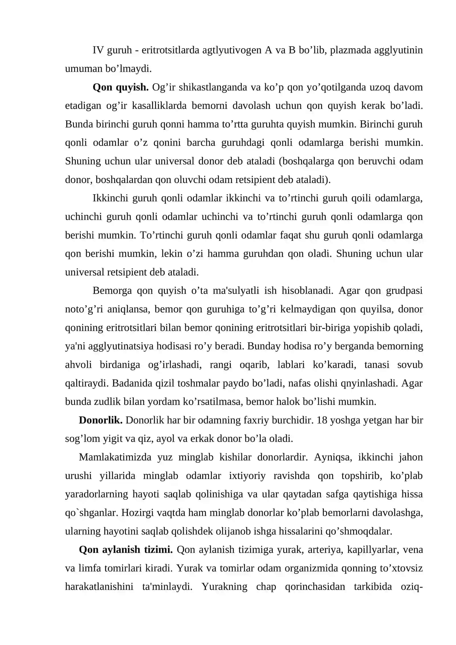 Qon va qon aylanish tizimi 4