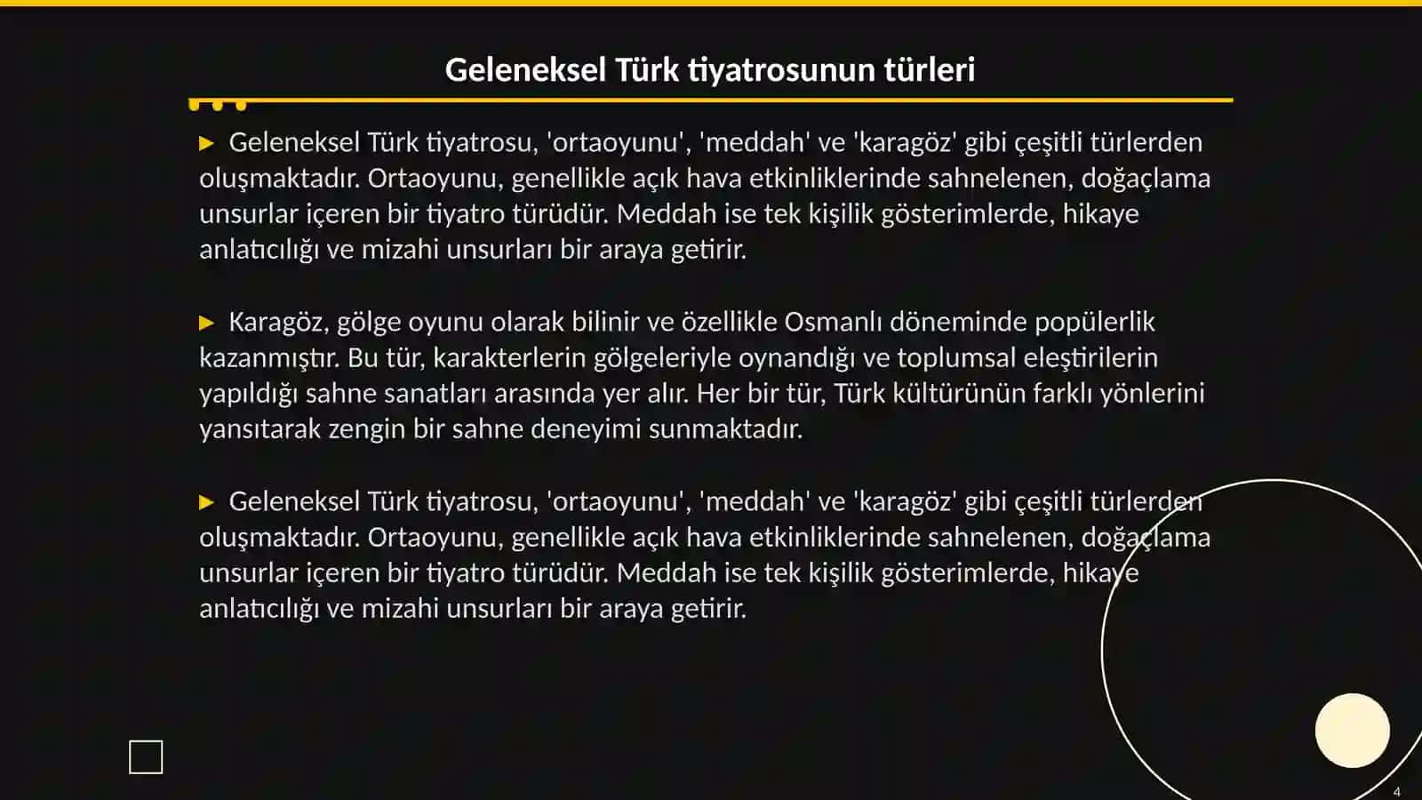 Geleneksel Türk tiyatrosu 4