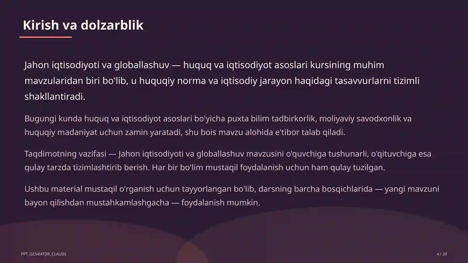 Jahon iqtisodiyoti va globallashuv (11-sinf) 4