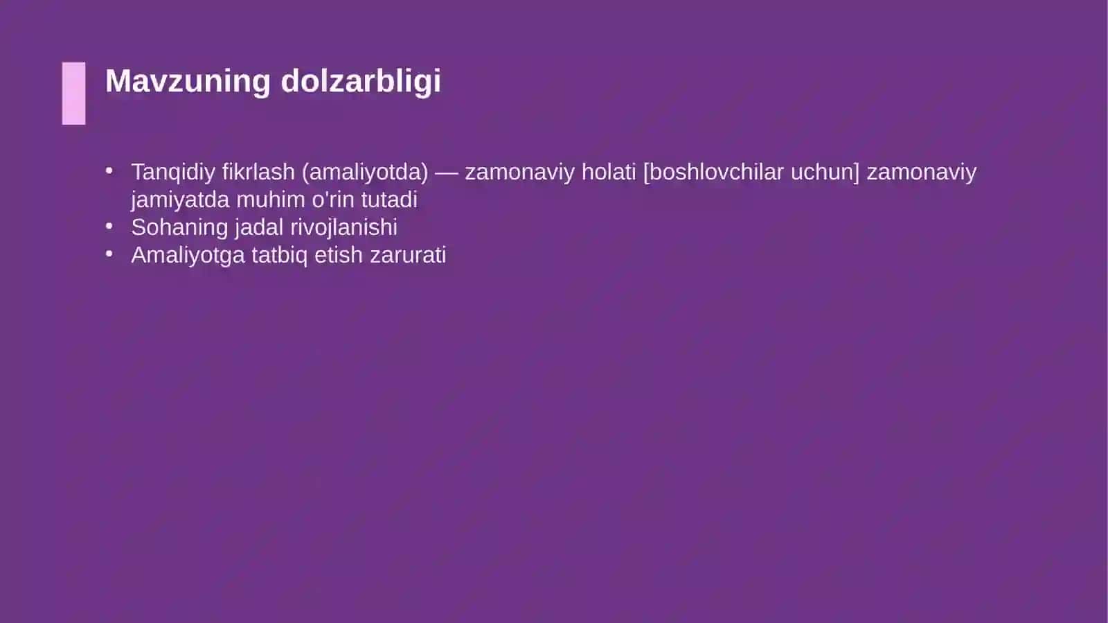 Tanqidiy fikrlash (amaliyotda) — zamonaviy holati [boshlovchilar uchun] 4