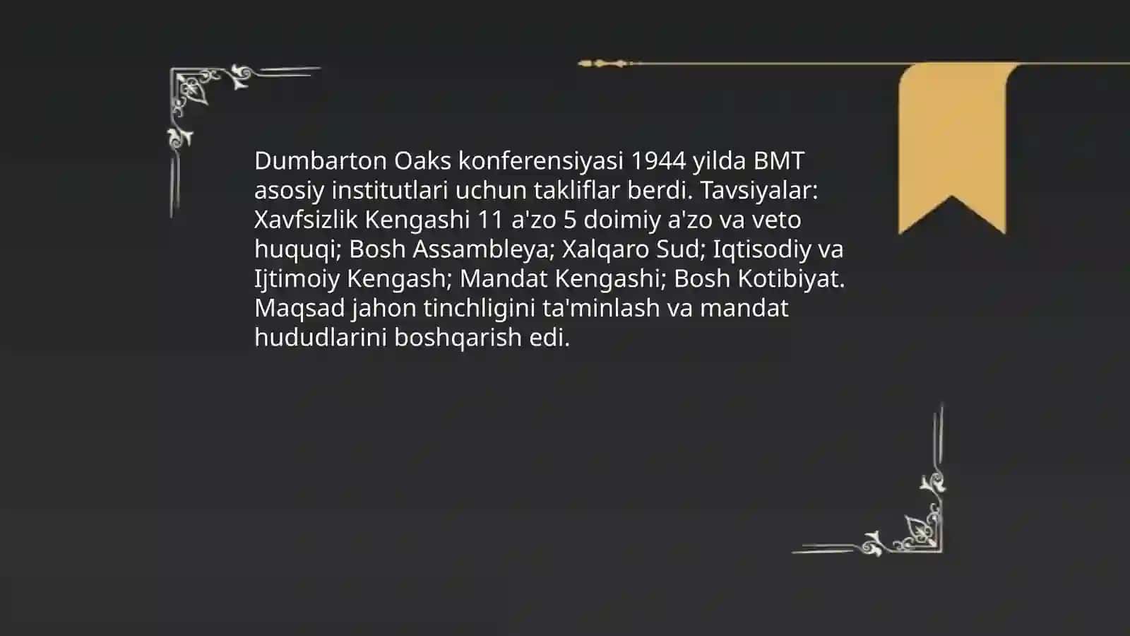 BMT tashkilotini tashkil etish va asosiy organlari 4