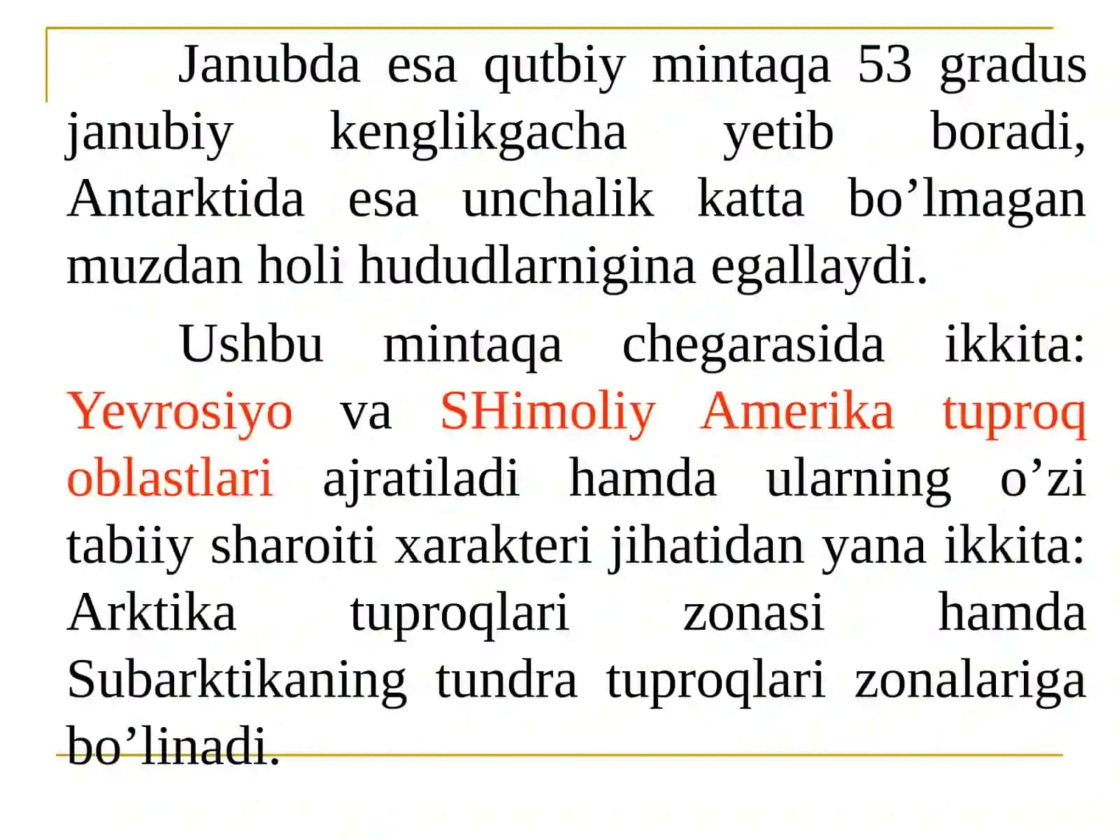 Qutbiy mintaqa tuproqlari (Artika, tundra va o’rmon tundra) 4