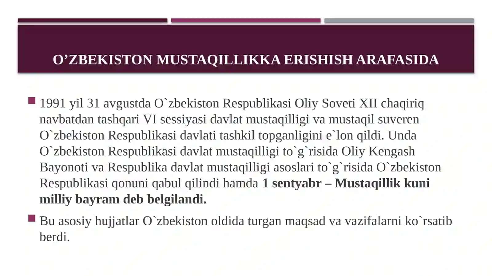 O’zbekiston mustaqillikka erishish arafasida 4